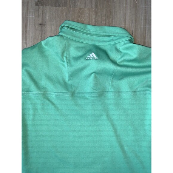 Adidas Climacool Formotion Mens XL Golf Long Sleeve Polo Shirt Lime Green Tennis - Picture 9 of 13